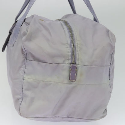 Prada PRADA Boston Bag Nylon Purple Silver Authentic 115876
