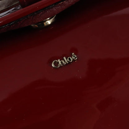 Chloé Chloé Chloe 2way Pouch Enamel Red Gold Authentic bs29581 Bag