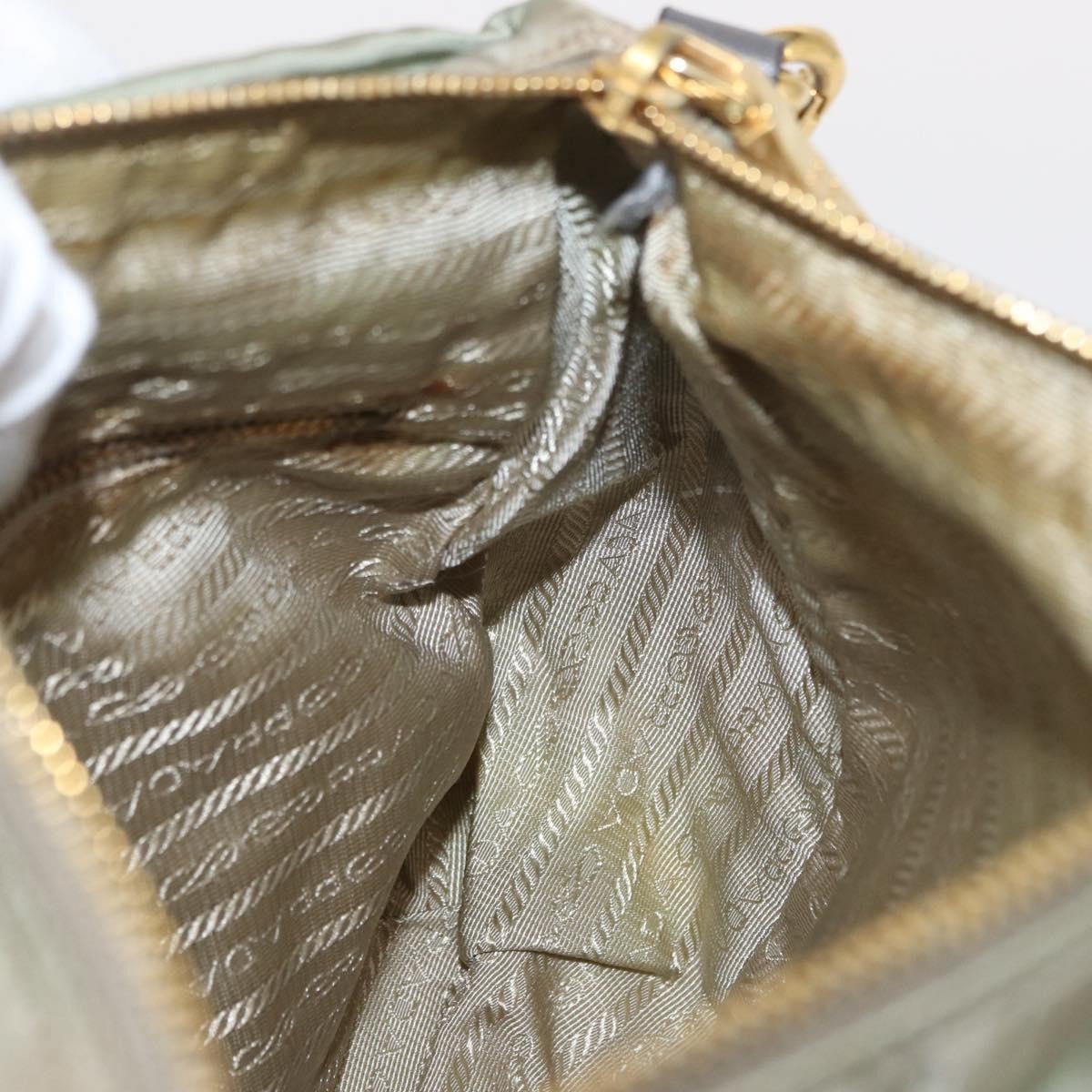 Prada PRADA Shoulder Bag Nylon Green Gold Authentic 155214