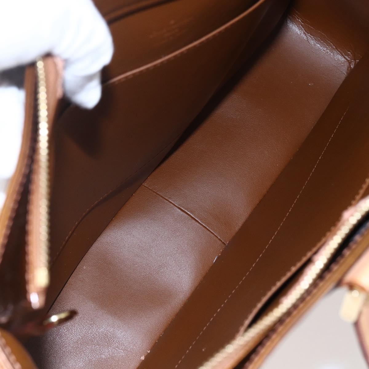 Louis Vuitton LOUIS VUITTON Monogram Vernis Columbus Tote Bag Bronze M91134 LV Authentic 145167