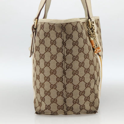 Gucci GUCCI GG Canvas Sherry Line Hand Bag Beige Gold 137396 Authentic ep13635