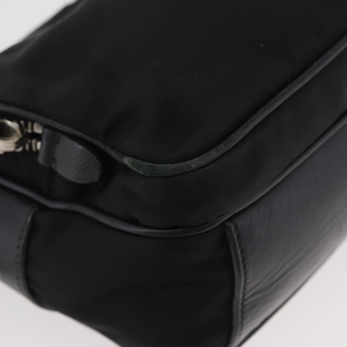 Prada PRADA Shoulder Bag Nylon Black Silver Authentic 175723
