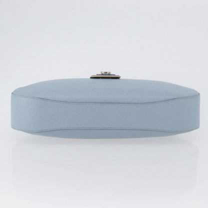 Salvatore Ferragamo Salvatore Ferragamo Gancini Shoulder Bag Leather Light Blue Silver Authentic fm5224