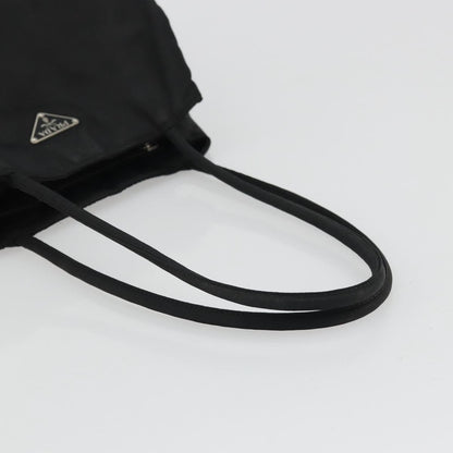 Prada PRADA Tote Bag Nylon Black Silver Authentic 175396
