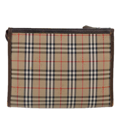 Burberrys Burberrys Nova Check Clutch Bag Canvas Beige Authentic ti2111