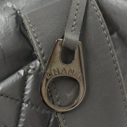 Chanel CHANEL Sports Hand Bag Coated Canvas Silver CC Authentic bs21669