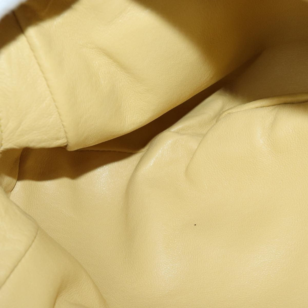Bvlgari BVLGARI Hand Bag Leather Beige Gold Authentic yk14360