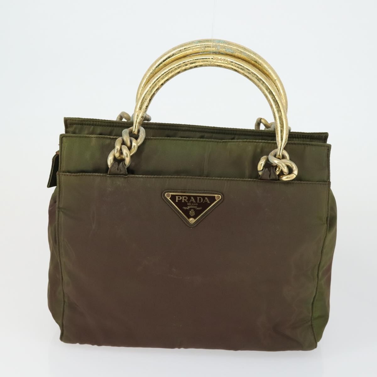 Prada PRADA Shoulder Bag Nylon 3 Set Khaki Black Authentic 165124