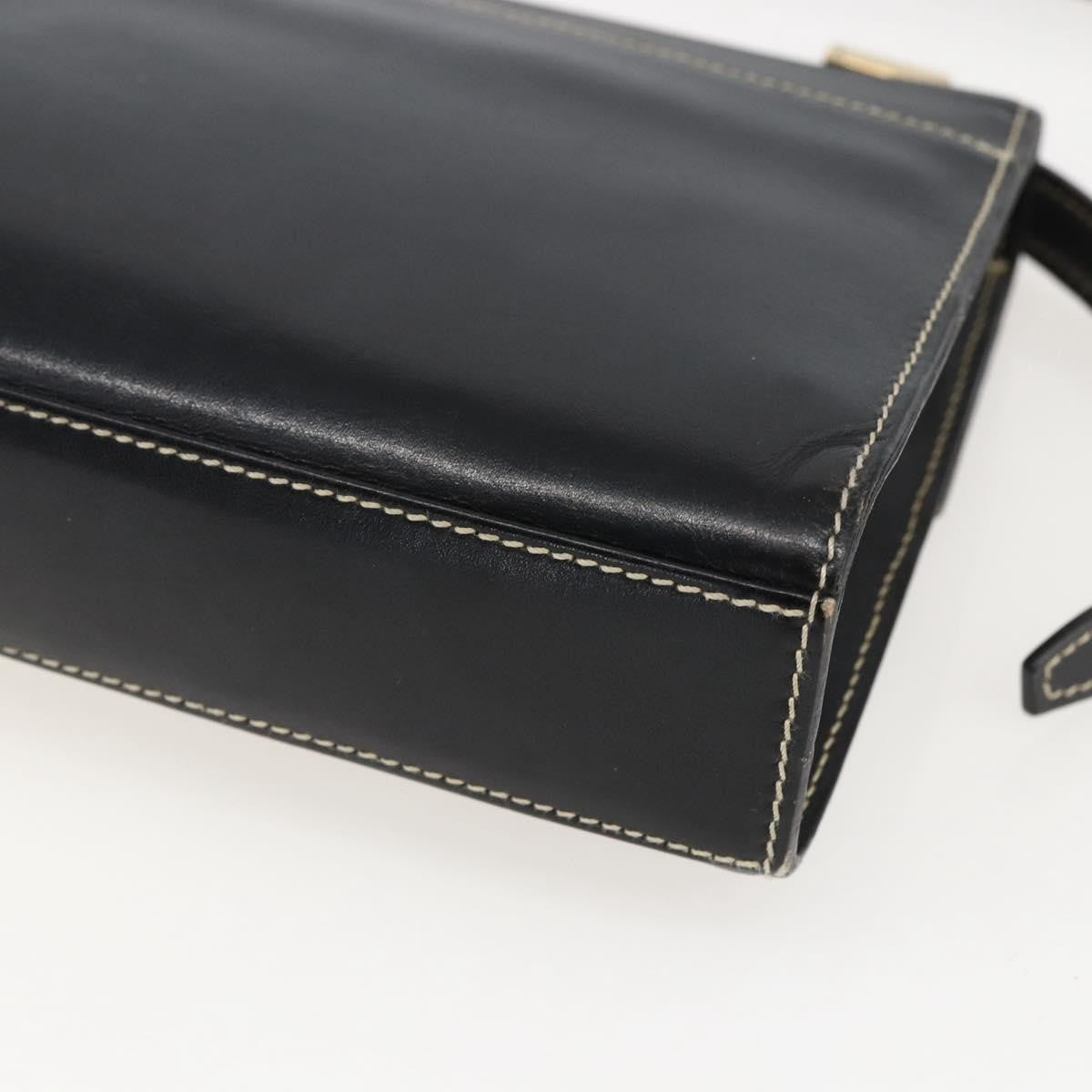 Gucci GUCCI Shoulder Bag Leather Black Gold 001 4214 Authentic 148566