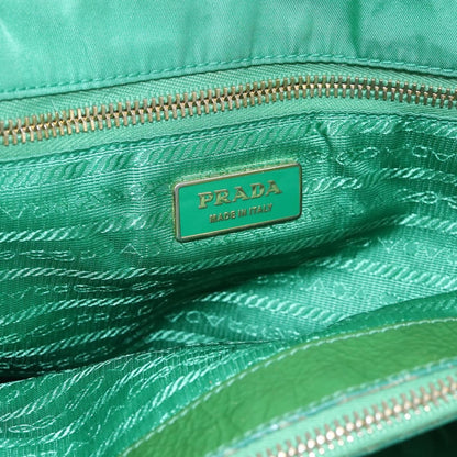 Prada PRADA Tote Bag Nylon Green Gold Authentic 155942
