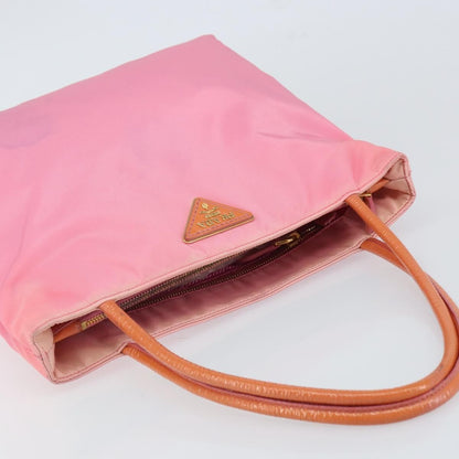 Prada PRADA Tote Bag Nylon Pink Gold Authentic 161648