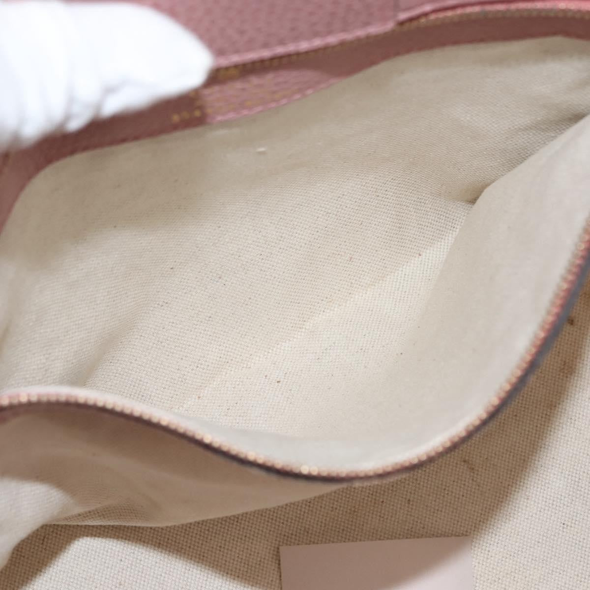 Gucci GUCCI Swing Tote Bag Leather Pink Gold 354408 Authentic am9500