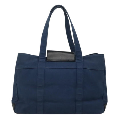 Burberry BURBERRY Blue Label Tote Bag Canvas Blue Authentic ti2869