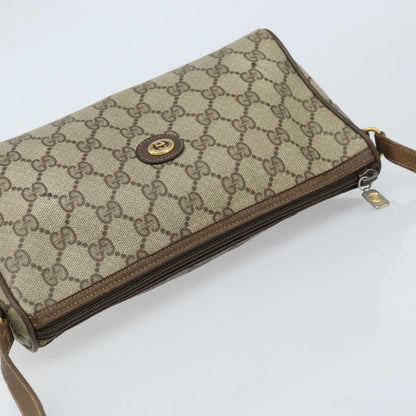 Gucci GUCCI GG Supreme Shoulder Bag PVC Beige Gold 89 01 021 Authentic ka3575