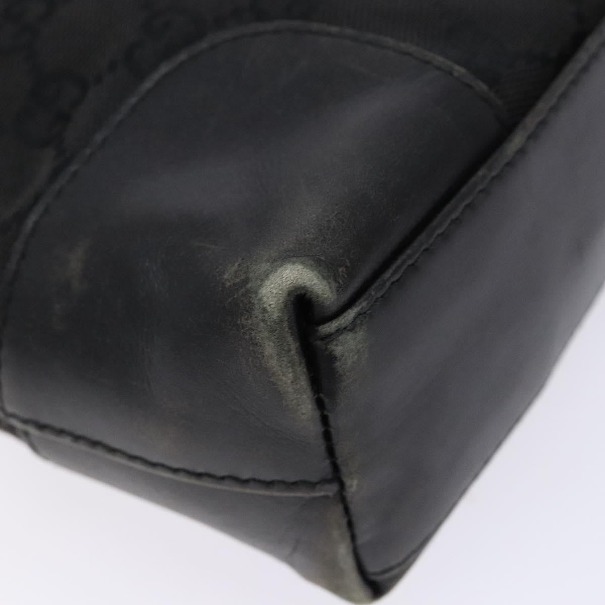 Gucci GUCCI GG Canvas Shoulder Bag Black Gold 33900 Authentic 139189A