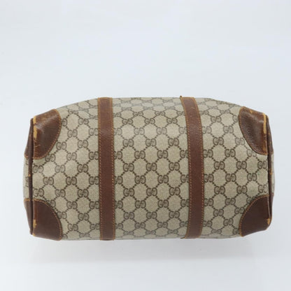 Gucci GUCCI GG Supreme Hand Bag PVC Beige Gold Authentic ka2314