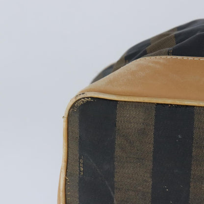 Fendi FENDI Pecan Canvas Boston Bag Coated Canvas Khaki Brown Authentic ti2355