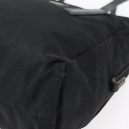 Prada PRADA Hand Bag Nylon Black Silver Authentic 154514