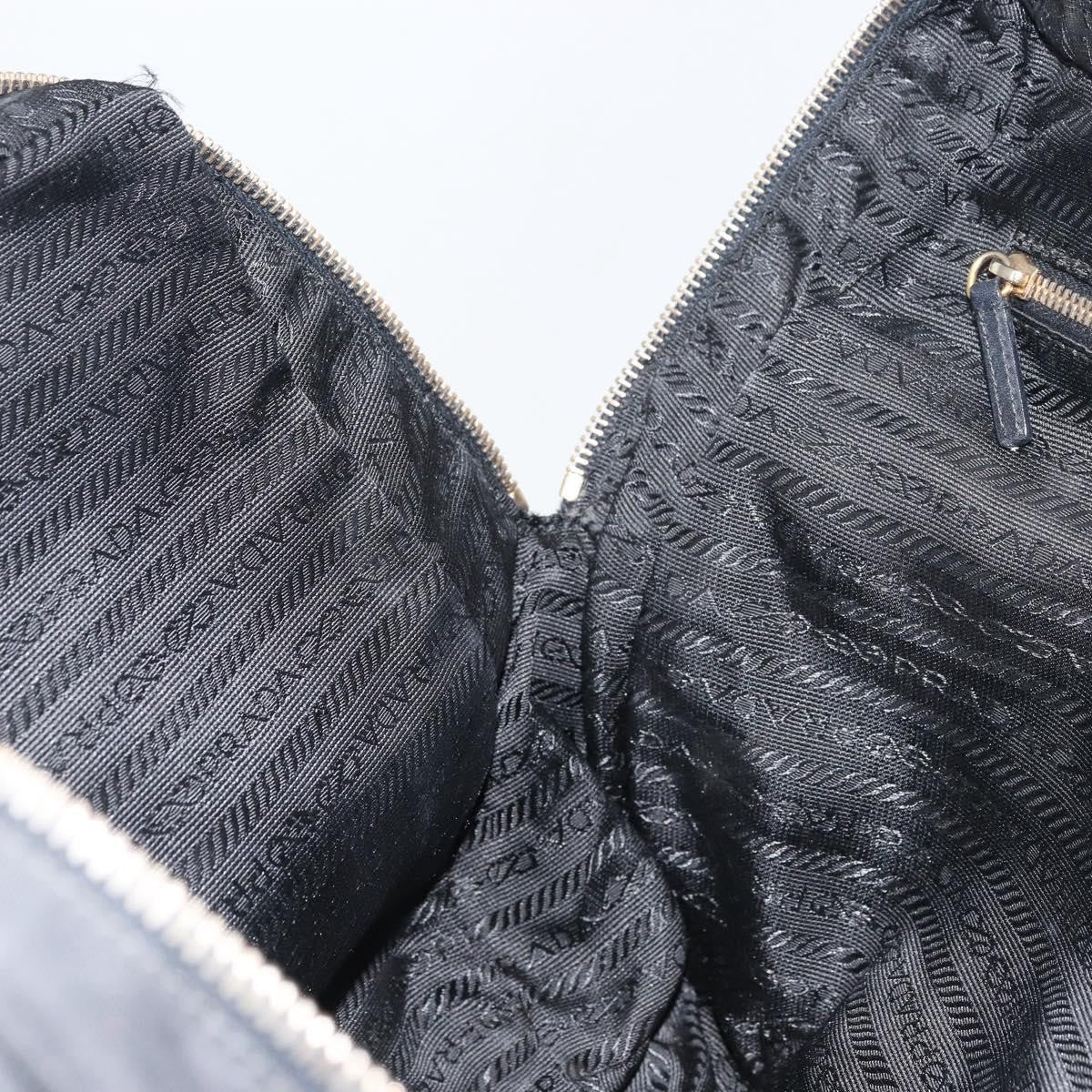 Prada PRADA Tote Bag Nylon Black Gold Authentic 156177