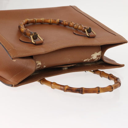 Gucci GUCCI Bamboo Hand Bag Leather Brown Gold 002 2853 0260 0 Authentic ep11300
