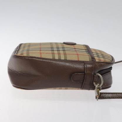Burberrys Burberrys Nova Check Shoulder Bag Canvas Beige Gold Authentic BA1424