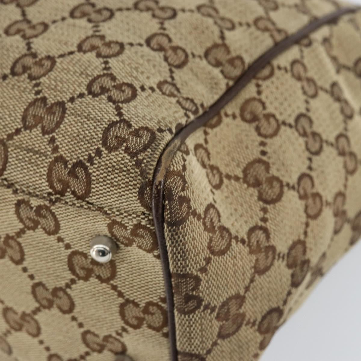 Gucci GUCCI GG Canvas Web Sherry Line Hand Bag Beige Red Green 145810 Authentic 155191