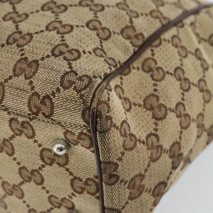 Gucci GUCCI GG Canvas Web Sherry Line Hand Bag Beige Red Green 145810 Authentic 155191