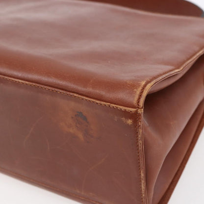Salvatore Ferragamo Salvatore Ferragamo Gancini Hand Bag Leather Brown Gold Authentic 150384