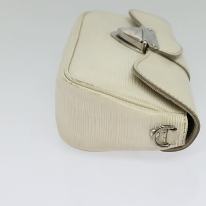 Louis Vuitton LOUIS VUITTON Epi Pochette Montaigne Bag White Yvoire M5929J LV Authentic ep9537
