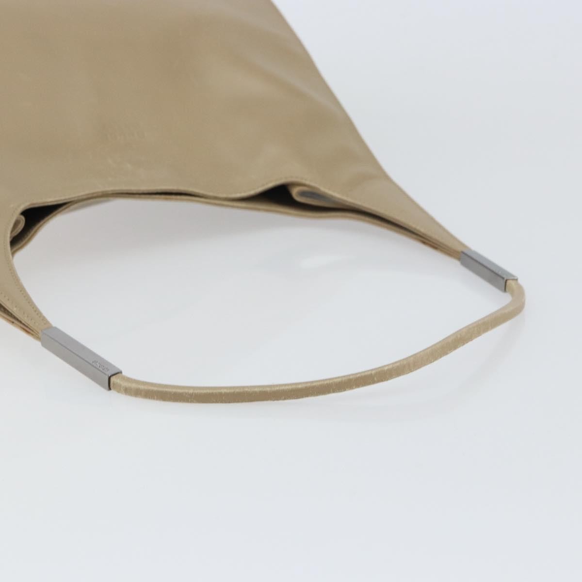 Gucci GUCCI Shoulder Bag Leather Beige Silver 001 3167 Authentic 151609