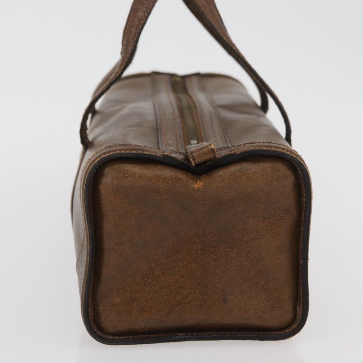 Gucci GUCCI Hand Bag Leather Brown Authentic 173031