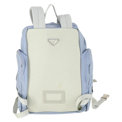 Prada PRADA Backpack Nylon Light Blue Silver Authentic 169576 Bag
