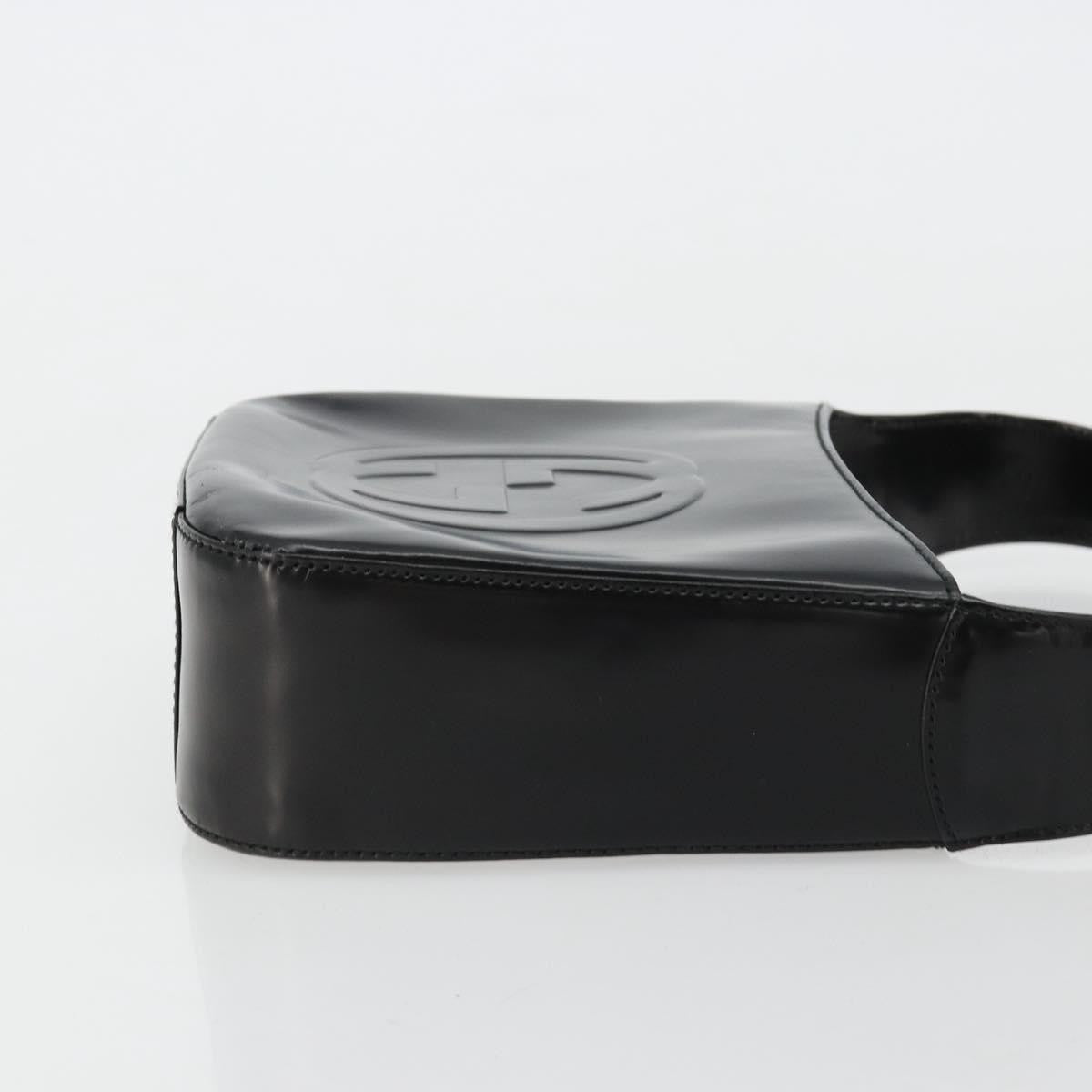 Gucci GUCCI Soho Hand Bag Patent leather Black Silver 007 0249 Authentic 182478
