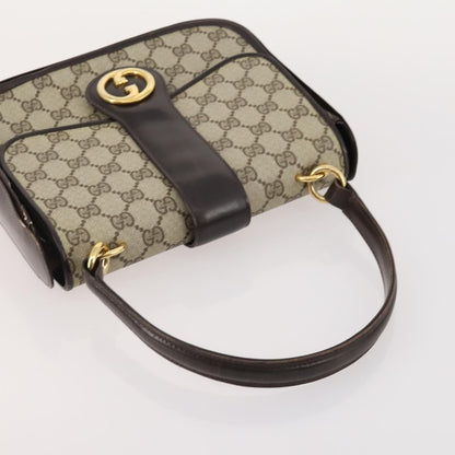 Gucci GUCCI GG Supreme GG Crystal GG Canvas Bag PVC 4 Set Navy Beige Authentic YKZ424