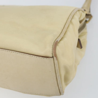 Prada PRADA Shoulder Bag Nylon Beige Gold Authentic ep12445