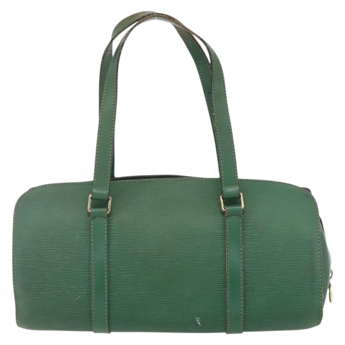 Louis Vuitton LOUIS VUITTON Epi Soufflot Hand Bag Green M52224 LV Authentic 170774