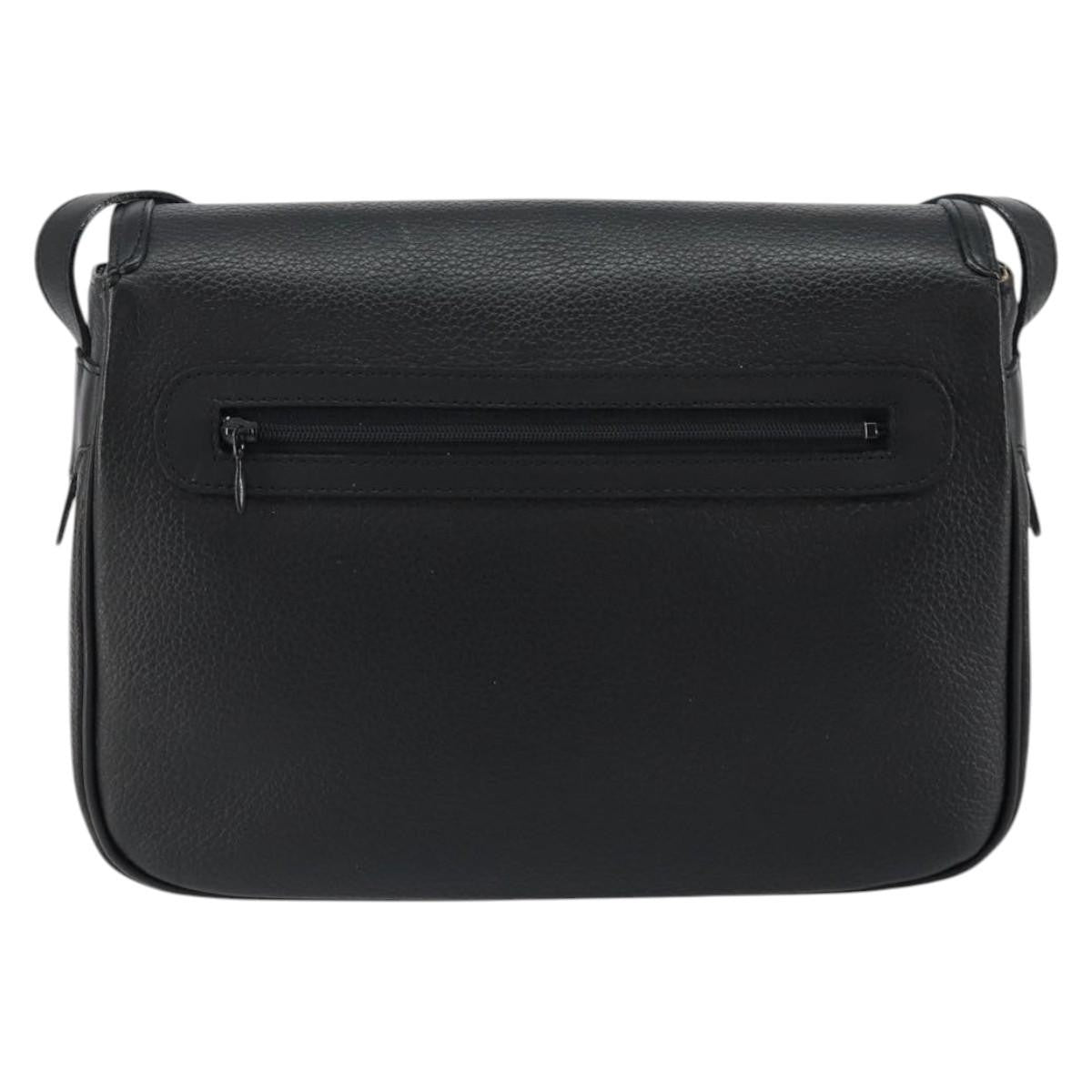 Burberrys Burberrys Nova Check Shoulder Bag Leather Black Gold Authentic bs30325