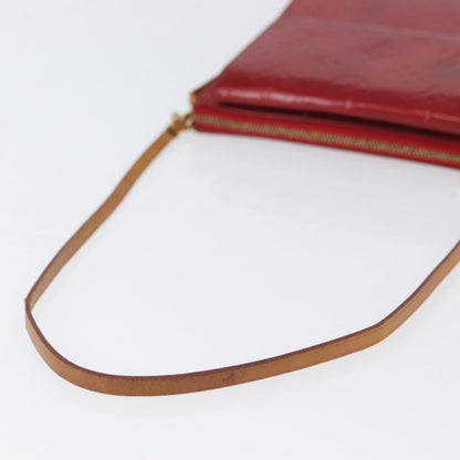 Louis Vuitton LOUIS VUITTON Monogram Vernis Motto Accessory Pouch Red M91137 LV Authentic YKZ724 Bag