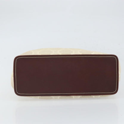 Celine CELINE Macadam Canvas Hand Bag Beige Gold Authentic 168626