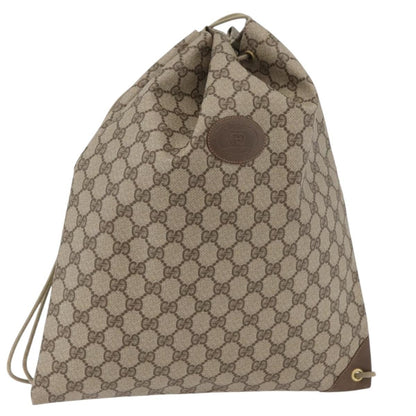 Gucci GUCCI GG Supreme purse Shoulder Bag PVC Beige Gold 97 19 302 Authentic 177502