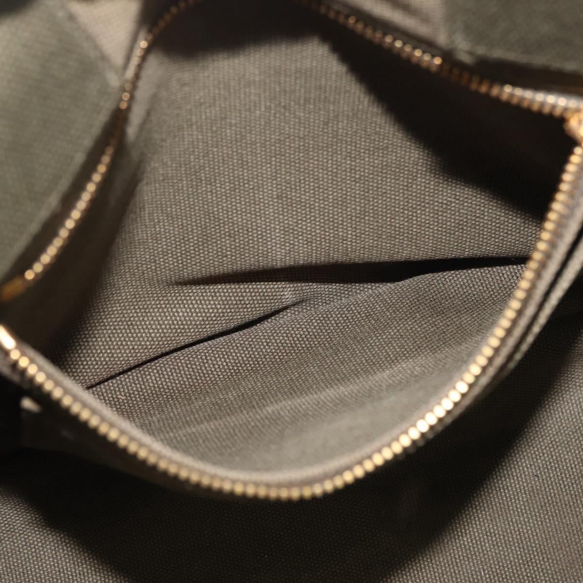 Prada PRADA Canapa MM Hand Bag Canvas 2way Khaki Gold Authentic ti3829
