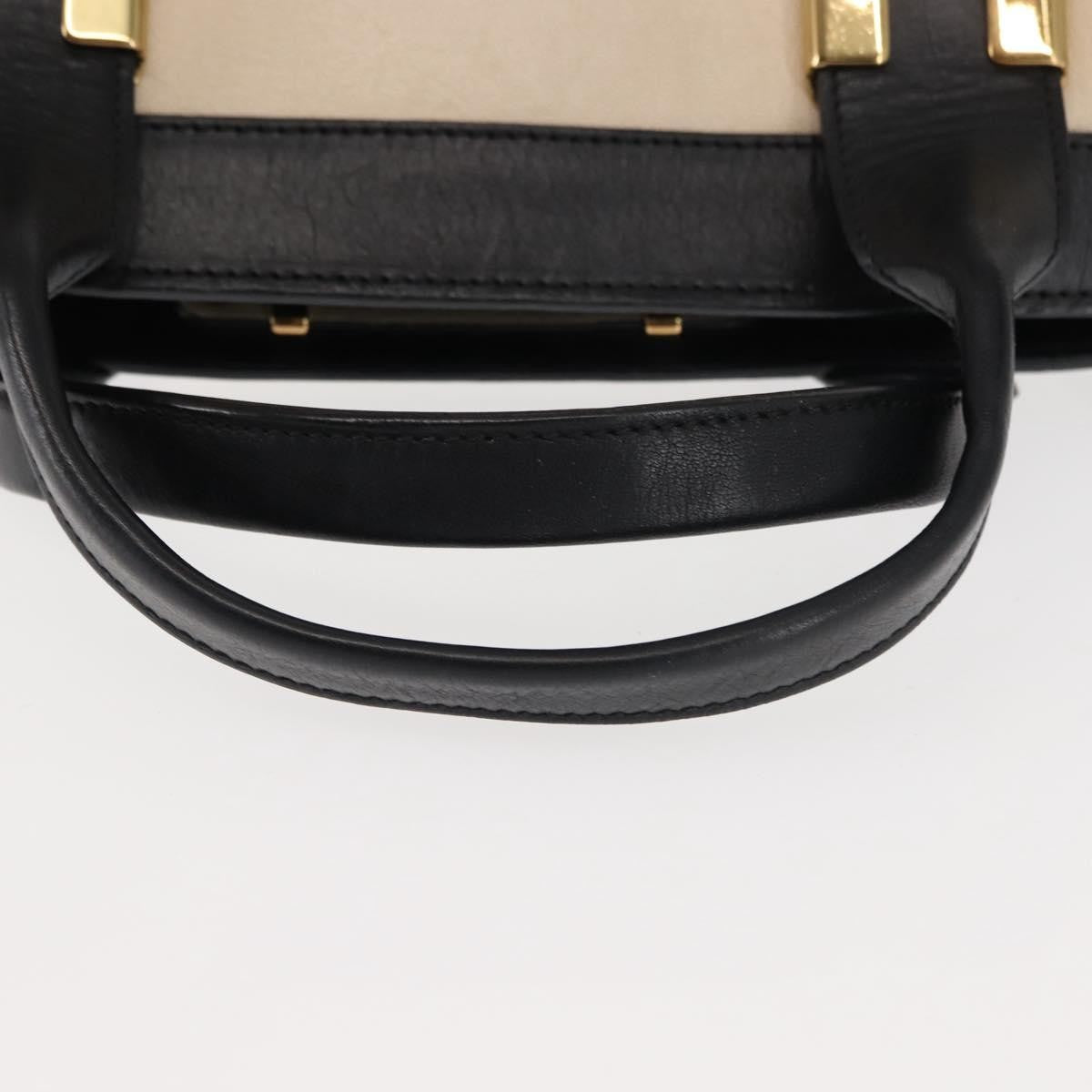 Chloé Chloé Chloe Little Alice Hand Bag Leather 2way White Gold Authentic am9323