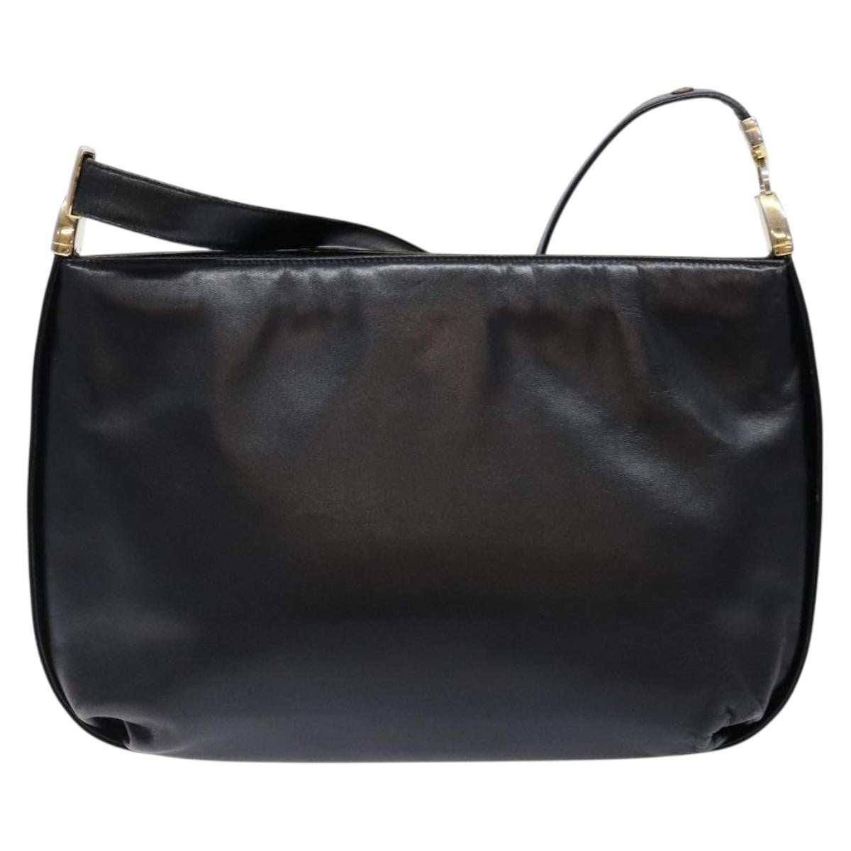 Givenchy GIVENCHY Shoulder Bag Leather Black Gold Authentic bs28533