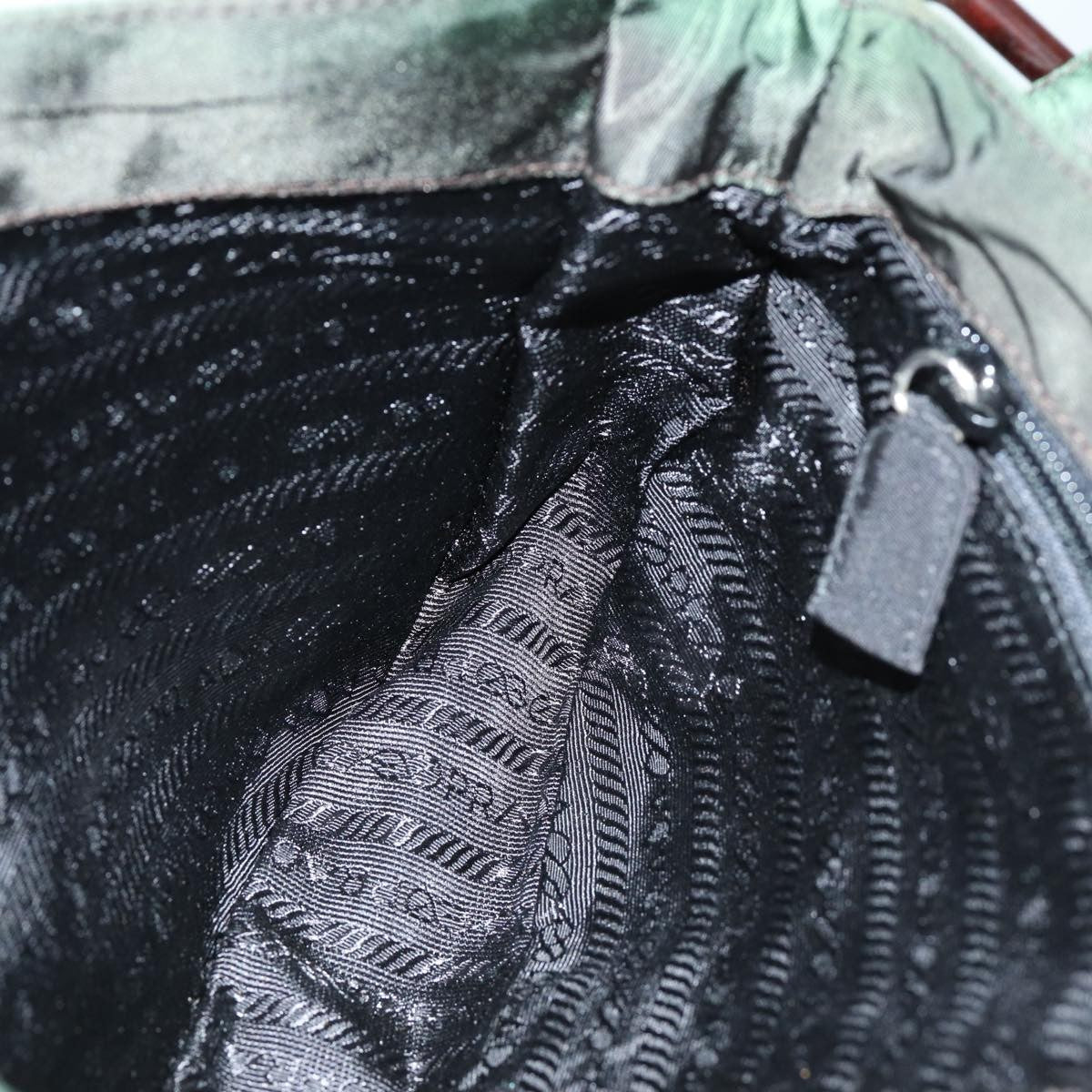 Prada PRADA Chain Shoulder Bag Nylon Green Authentic 82275