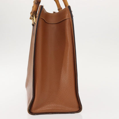Gucci GUCCI Bamboo Hand Bag Leather Brown Gold 002 2853 0260 0 Authentic ep11300