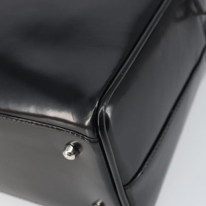 Gucci GUCCI Hand Bag Patent leather Black Silver 000 1274 0505 Authentic ep12647