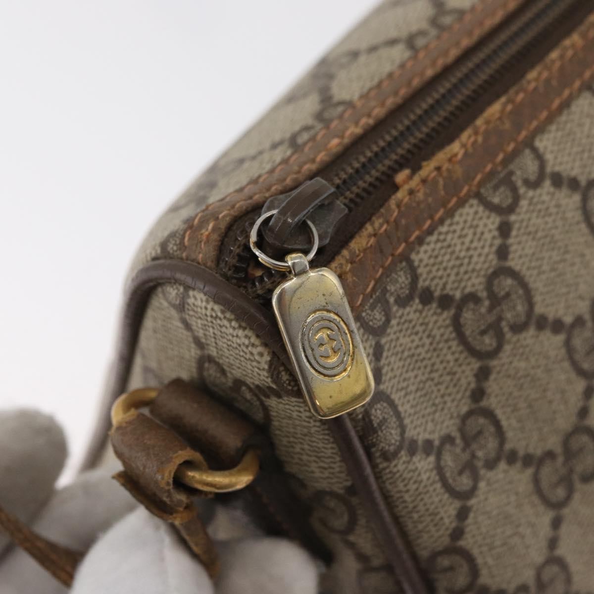 Gucci GUCCI GG Supreme Shoulder Bag PVC Beige Gold 89 02 086 Authentic BA12793