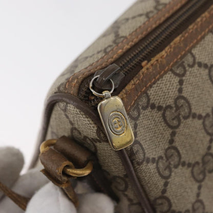 Gucci GUCCI GG Supreme Shoulder Bag PVC Beige Gold 89 02 086 Authentic BA12793