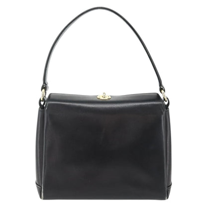 Gucci GUCCI Hand Bag Leather Black Gold Authentic ka4348