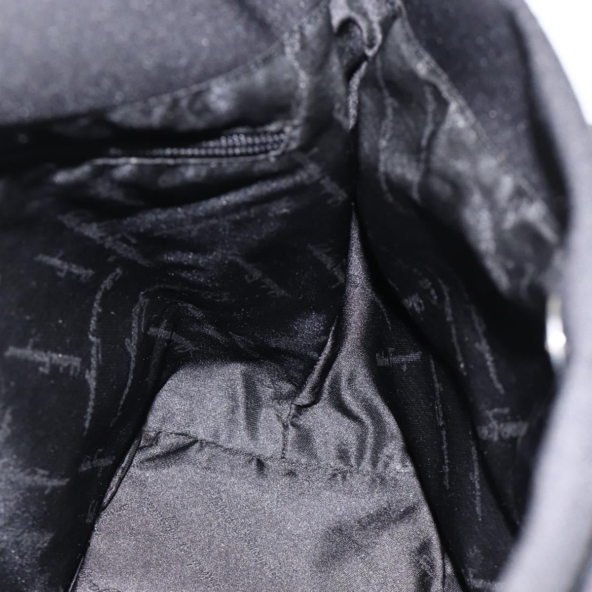 Salvatore Ferragamo Salvatore Ferragamo Tote Bag Nylon Black Silver Authentic ka3842
